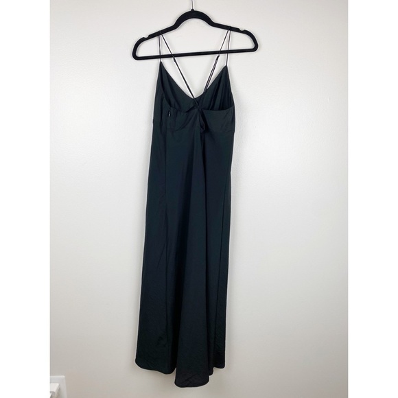 Madewell Layton V-Neck Lightweight Midi Slip Dress Black Size 14/XL NWT - Picture 7 of 12